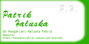 patrik haluska business card